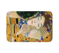 OOAHJEID Tappeto antiscivolo per bagno dipinto a olio Gustav Klimt Il bacio di Gustav Klimt Tappetino per camera da letto Porta d'ingresso Zerbino Decorazione per la casa Tappeto