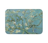OOAHJEID Tappeto Bagno Fiori di mandorlo di Zerbino Ingresso Bagno Cucina Porta Tappetini Fiori Dipinto Camera da letto Tappeto Tappeto