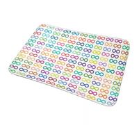 OOAHJEID Zerbino multicolore con simbolo dell'infinito arcobaleno antiscivolo super assorbente per il bagno tappeti per l'ingresso della casa tappeti per la camera da letto tappetino per il corridoio