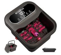 OOAMBB Spa per piedi pieghevole con controllo del calore, delle bolle e della temperatura, massaggiatore per pediluvio con touch screen XL e rulli massaggianti, vasca da bagno per pedicure, per