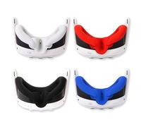 OOAVR 4 coperture per il viso in silicone per Oculus Quest 3, leggeri e sottili, impermeabili, anti-sporco, di ricambio, cuscinetti per il viso, accessori (nero, grigio, blu, rosso)