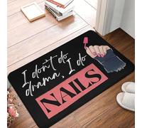 OOAXBEED 1 pz Non recito, faccio solo unghie zerbino in poliestere, zerbino antiscivolo per soggiorno, camera da letto, lavabile in lavatrice, rettangolare