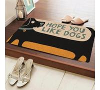 OOAXBEED 1 x zerbino antiscivolo Spero che ti piacciano i cani - Zerbino in poliestere lavabile in lavatrice per interni/esterni con motivo a cane carino