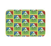 OOAXBEED Albert Hofmann Acid Blotter Party Zerbino per ingresso anteriore antiscivolo per esterni ad asciugatura rapida LSD Bicycle Day Zerbino per ingresso garage Tappeto