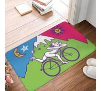 OOAXBEED Albert Hofmann LSD Bicycles Day Zerbino antiscivolo per cucina e bagno, tappeto per camera da letto, balcone, pavimento, porta, ingresso