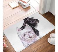OOAXBEED Scotty Scotties Scottish Terrier Dog And Westie Gallimaufry Zerbino antiscivolo Tappeto per cucina e casa Tappetini antiscivolo