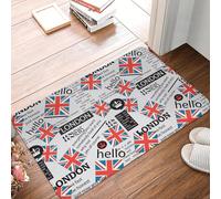OOAXBEED Tappetini per ingresso con stampa della bandiera del Regno Unito, per interni, Regno Unito, Londra, simbolo britannico, cucina, bagno, zerbino, tappeto per WC-24x36 inch