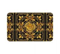 OOAXBEED Tappetino antiscivolo assorbente in fango diatomeico Gold Lion, ad asciugatura rapida, per porta del bagno