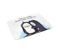 OOAXBEED Tappetino antiscivolo per ingresso, cucina, soggiorno, camera da letto, con scritta Mi piaci molto e scritta Pinguini.