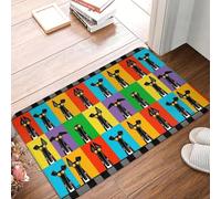 OOAXBEED Tappetino antiscivolo per porta con semaforo Greyhound personalizzato, per bagno, cucina, garage, levriero, Whippet, cane