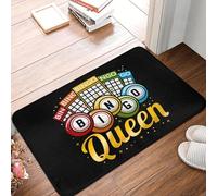 OOAXBEED Tappetino per ingresso Bingo Queen, antiscivolo, per esterni, ad asciugatura rapida, per bagno, ingresso-20x32 inch