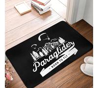 OOAXBEED Tappetino per ingresso con scritta Paraglider Born To Fly, antiscivolo, assorbente, per interni, per avventure in parapendio, per soggiorno.-20x32 inch