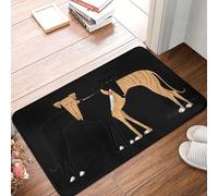 OOAXBEED Tappetino per ingresso personalizzato con motivo levriero, antiscivolo, poggiatesta, tappeto per bagno, cucina e garage.