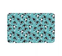 OOAXBEED Tappeto antiscivolo assorbente in fango di diatomee con tema orca e balena assassina, ad asciugatura rapida, per porta del bagno