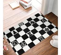 OOAXBEED Tappeto da ingresso per cucina, camera da letto, tappeto antiscivolo, impermeabile, per interni ed esterni, con scacchiera-24x36 inch