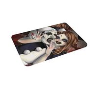 OOAXBEED Terrifier 2 - La piccola ragazza pallida e Art il clown Zerbino antiscivolo per cucina, ingresso, casa, camera da letto, tappetini antiscivolo