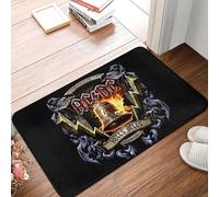 OOAXBEED Zerbino antiscivolo personalizzato Retro Rock Hells Bells AC DC per ingresso, bagno, cucina, porta, tappeto da giardino