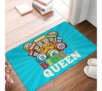 OOAXBEED Zerbino Bingo Queen antiscivolo per bagno, cucina, balcone-20x32 inch