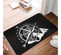 OOAXBEED Zerbino personalizzato Navigate Mountain Adventure Compass per ingresso, bagno, cucina, pavimento, camera da letto, balcone, tappeto, pedana
