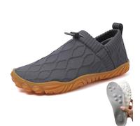 Oobend Slip On Barefoot Shoe Unisex, Comfortable Lightweight Non-Slip Barefoot, Waterproof Breathable Outdoor Sneakers (Grey,41)
