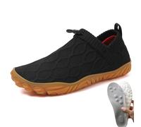 Oobend Slip On Barefoot Shoe Unisex, Comfortable Lightweight Non-Slip Barefoot, Waterproof Breathable Outdoor Sneakers (Black,42)