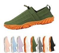 Oobend Slip On Barefoot Shoe Women Men, Comfortable Lightweight Breathable Minimalist Water Shoes for Beach Outdoor Running Walking Non-Slip Quick-Dry Sneakers (Green,38)