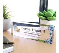 OOCLAS Targhetta con nome ginecologo - targhetta personalizzata in acrilico per medico - targhetta clinica personalizzata - Dimensioni 20,3 x 6,3 x 3,2 cm