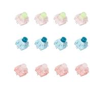 OOCTPK WS BigLucky Interruttori per tastiera: interruttori tattili lineari a scatto meccanico a 5 pin, interruttore a chiave pre-lubrificato per tastiera meccanica MX, 12 pezzi (multicolore)