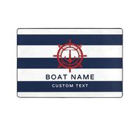 OOEREWGF Custom Bussola Nave A Vela Yacht Barca Nome Tappeto, Personalizzato Nautico A Tema Barca Tappeto, Nautico Barca A Vela Marinaio Tappeti Per Casa Al Coperto All'Aperto Esterno Tappeto
