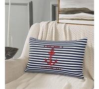 OOEREWGF Personalizzato Nautico Oceano Tema Blu Cuscini, Personalizzato Sailor Vela Yacht Barca Capitano Nome Cuscino Con Bussola, Barca Nave A Vela Vela Cuscini Regali