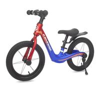 OOFAYJIA 14 Pollici Bambini Senza Pedali Bici, in Lega di magnesio Senza Pedale per 3 4 5 6 Anni Ragazzi e Ragazze, Bicicletta da Allenamento per Bambini con Sedile Regolabile, miglior Regalo,Rosso