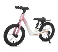 OOFAYJIA 14 Pollici Bambini Senza Pedali Bici, in Lega di magnesio Senza Pedale per 3 4 5 6 Anni Ragazzi e Ragazze, Bicicletta da Allenamento per Bambini con Sedile Regolabile, miglior Regalo,Rosa