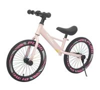 OOFAYJIA Bicicletta Senza Pedali da 16 Pollici, Bicicletta Bambini 4 a 8 Anni, Bici Senza Pedali con cavalletto, Ruote pneumatiche Colorate e Sedile Regolabile,Rosa