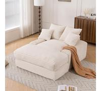 OOIILLEE Divano in corda di lusso, design moderno, divano letto ultra morbido e multifunzionale, con 4 cuscini, divano 1 posto, nessun assemblaggio richiesto, risparmio di spazio per il soggiorno