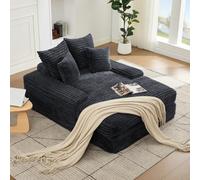 OOIILLEE Divano in corda di lusso, design moderno, divano letto ultra morbido e multifunzionale, con 4 cuscini, divano 1 posto, nessun assemblaggio richiesto, spazio per il soggiorno, appartamento