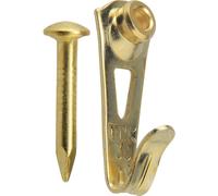 OOK 533710 30 libbre ganci per quadri in cemento e acciaio ottone confezione da 3