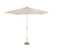 OOMBRELLONE TONDO GIARDINO 240 CM GRIGIO CHIARO PALO 32 MM PUSH UP BASE ESCLUSA