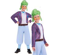 Oompa Loompa Costume Bambini Libro Settimana Vestito Willy Wonka Età 3-10