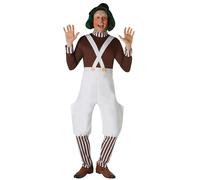 Oompa Parrucca Verde Cioccolato da Operaio Ufficiale Uomo Willy Wonka