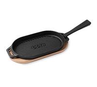 Ooni Padella in Ghisa con Manico Rimovibile e Tagliere - Padella per Piani Cottura e Forni per Pizza - Accessori