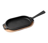 Ooni Padella ovale in ghisa - Padella in ghisa naturale - Grill carne - Padella manico rimovibile - Padella in ghisa per forno pizza - Accessori