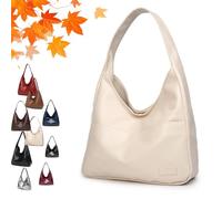 Ooomay Bag - Ooomay Maya Shoulder Bags,Leather Tote Bag for Women, The Perfect Everyday Bags (White)