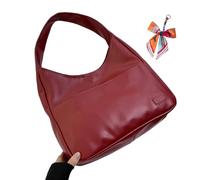 Ooomay Bag - Ooomay Maya Shoulder Bags, Vegan Leather Trendy Soft Maya Tote Bag,Large Capacity for Women (Wine Red)