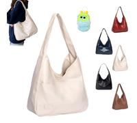 Ooomay Borsa a tracolla Ooomay Maya, impermeabile, grande capacità, in morbida pelle PU, borsa a tracolla da donna, bianco, 34*25*11 cm (13.4*9.8*4.3 inches)