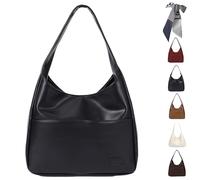 Ooomay The Maya Bag, Ooomay Maya Handbags, Large Capacity Shoulder Bags Women, Soft Vegan Leather College Tote Bag, Faux Leather Slouch Bags (black)