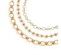 OOOVAVNE Collana a catena fai da te in acciaio inossidabile con nodo metallico, collana cava, accessori 1 pezzo(JDN0302015)