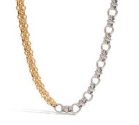 OOOVAVNE Collana con catena in metallo fatta a mano, in acciaio inossidabile, unisex, con catena spessa, regalo, 1 pezzo(JDN0103021-PS)