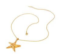 OOOVAVNE Collana con ciondolo a forma di stella marina geometrica in acciaio inossidabile, accessorio for le feste, regalo for donna, 1 pezzo
