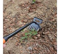 OOOVAVNE Pala for la Pulizia delle Erbacce in Metallo 2 in 1, rastrello da Giardino in Acciaio Inossidabile, 5/6/8/11 Denti, Strumento for diserbo a Doppia Testa, 1 Pezzo(6 Teeth)