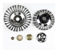 OOOVAVNE Testa for decespugliatore da 6/8 di Pollice, for Tosaerba, Universale, con Spazzola Metallica e Ruota, for Giardino, 1 Pezzo(8 inch Trimmer Head)